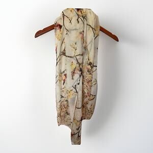 Viscose Women’s Scarf Soft Lightweight Fall Colors Bird‎ Pattern